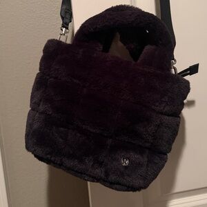 Lululemon Faux Fur Tote Bag and matching Hat Set